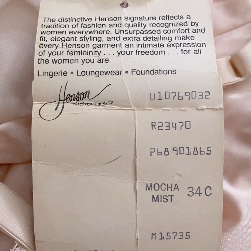 {VTG/NWT} Henson Kickernick | 70s Nylon Lace Underwire Bra Slip Dress 1865 (34C) - Picture 15 of 16